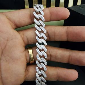 Women's Diamond Hip Hop Adorable <b>Bracelet</b> 925 Sterling Silver Exclusive Design 7CT Brilliant Cut IGI Certified for All Occasions - Product Image 5