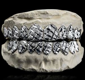 SÓLIDO. 925 DIAMANTE DE PLATA DE LEY CON DIAMANTE DUST GRILLZ Impression Incluido Totalmente personalizable - Product Image 1
