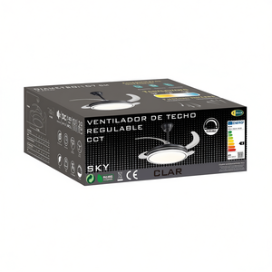 Ventilateur de plafond LED à température de couleur réglable 107 cm (noir) - Product Image 2