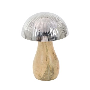 Champignon décoratif en fonte d'aluminium de meilleure qualité pour la décoration intérieure Sculptures Champignon en métal exportateur d'Inde - Product Image 1