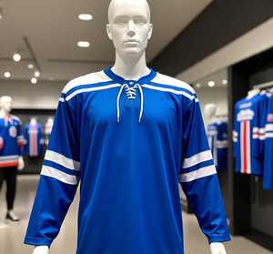 Jersey de Hockey sobre hielo personalizado con logotipo bordado por sublimación de poliéster 100% cosido superior de alta calidad, ropa transpirable - Product Image 6