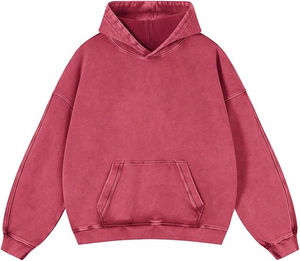 Sweat-shirt à capuche en coton surdimensionné pour femme, délavé à l'acide, écologique, streetwear, mode décontractée avec lavage délavé - Product Image 6