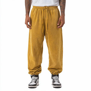 Pantalon de survêtement ample délavé à l'acide 450 GSM pour homme, style streetwear vintage, pantalon de pyjama, pantalon de jogging délavé à l'acide pour homme - Product Image 2