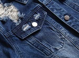 แจ็คเก็ตยีนส์ผู้ชายสำหรับฤดูหนาว แบบขาดเซอร์ๆ ผ้าฝ้าย 100% กันน้ำ ระบายอากาศได้ดี - Product Image 4