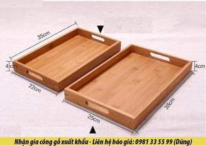 Bandeja rectangular de madera de primera calidad 100% - Product Image 4