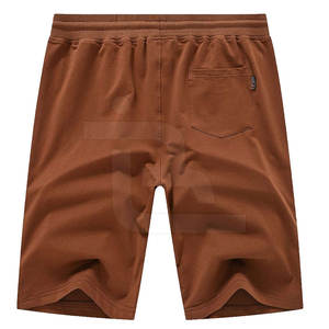 2025 Wholesale Custom Design Men's Sports Shorts High Quality Cotton Fleece Gym Wear <b>Elastic</b> Waist Solid Pattern Casual Shorts - Product Image 2