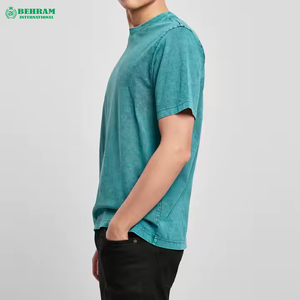 T-shirts décontractés pour hommes, dernière collection, couleur unie, avec logo personnalisé sur le devant, polyester/coton, respirants et à séchage rapide - Product Image 4