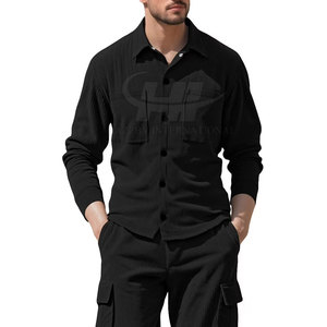 High Demand Winter Casual Eco-Friendly Breathable 100% Cotton Durable Lightweight Solid Cargo Suit Trendy Style Daily Wear Set - Product Image 4