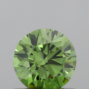 Diamant CVD de laboratoire certifié IGI, taille ronde brillante, 0,50 carat, couleur vert fantaisie, diamant en vrac exquis pour bijoux - Product Image 4
