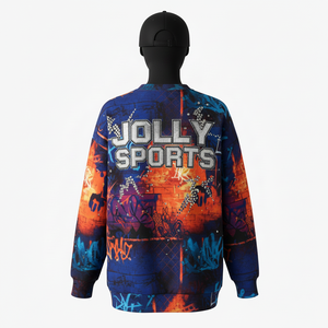 Sudadera de Sublimación para Mujer, Poliéster Premium GSM, Impresión Completa, Azul Naranja, Suave, con Logotipo Personalizado - Product Image 5