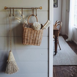 Cesta de Pared Ovalada de Ratán Natural Ecológica Roscoe, Cestas de Almacenamiento Hechas a Mano, Modernas y Multifuncionales, Hechas en Vietnam - Product Image 4