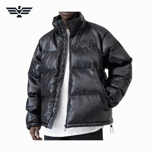 EMPIRE TREND WEARS, chaqueta acolchada clásica personalizable para hombres y mujeres, cuello levantado transpirable, cierre de cremallera, letra frontal inteligente - Product Image 1