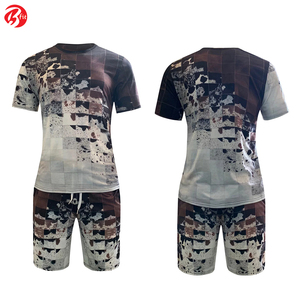 Ensemble de shorts d'été à manches courtes imprimés numériquement en 3D pour hommes deux pièces ensemble de shorts d'été élégants pour hommes - Product Image 3