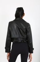 Blazer de Mujer a la Moda, de Piel de Oveja Negra, con Algodón, Tejido Crochet, Patrón Dobby 3D, Secado Rápido, Invierno, Calidad Premium, Personalizable
