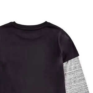 T-shirts pour hommes en coton 100% à manches longues, surdimensionnés, à double couche, en toile épaisse, avec impression numérique personnalisée de logo graphique - Product Image 6