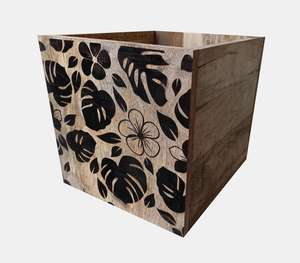 Handmade Home Decor <b>Laser</b> Engraved Large Flora Planter Mango Wood Premium Low MOQ Wholesaler Manufacturer Factory Direct <b>Sale</b> - Product Image 1