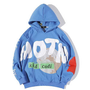 Pull à capuche durable de haute qualité pour hommes Nouveau design Vêtements tissés à la mode Impression en relief Polaire délavée Hiver Solide - Product Image 1