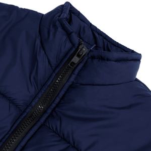 Chaleco Acolchado Fino de Lona para Hombre, para Invierno, con Relleno Grueso de Poliéster, Impermeable, Transpirable, con Cierre de Cremallera, Color Sólido, Estilo Vintage - Product Image 4