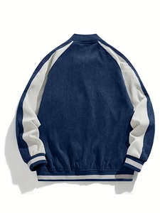 Chaqueta personalizada con logotipo béisbol invierno American High Street Vintage cuero manga Chenille bordado Versity chaqueta para hombres - Product Image 5