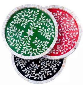 Premium Mother Pearl Tray Refined <b>Aesthetic</b> for Stylish Table Setup Eco-friendly Multi-functional for Ramadan Eid Wedding - Product Image 1