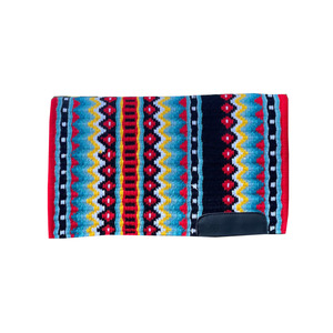 Tapis de selle western multicolore à motif Navajo, tissé à la main en laine, contourné, confortable et durable, pour cheval - Product Image 1
