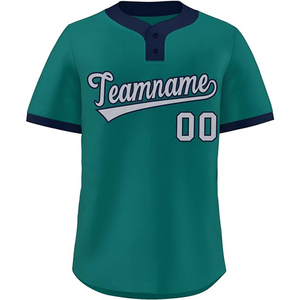 Top qualité 100% polyester tissu baseball uniforme conception deux tons personnalisé pas de maillot de baseball minimum - Product Image 5