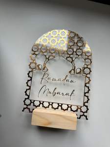 Décoration d'intérieur Art Déco en acrylique TCE pour le Ramadan, artisanat artisanal, accent pour la décoration spirituelle festive, présentoir de table, article cadeau, vie quotidienne - Product Image 2