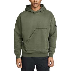 Veste à capuche personnalisée pour hommes, sweat-shirt rembourré sans doublure, broderie 3D, techniques de teinture par trempage, sweats à capuche d'hiver lourds - Product Image 2