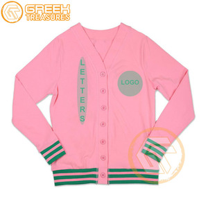 Customized Alpha Kapa Sorority High Quality Greek Apparel Breathable <b>Women's</b> Winter <b>Cardigan</b> Casual Acrylic Embroidered - Product Image 5