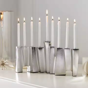 Candelabros Menorah de Metal Personalizados a Precio de Mayoreo, Elegantes, Dorados, Judaicos, Ecológicos, Hechos a Mano, Decoración para el Hogar, Nuevo Diseño - Product Image 3
