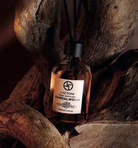 Sandalwood 100ml Glass <b>Reed</b> <b>Diffuser</b> with Bamboo <b>Reeds</b> and Fiber Material Home Fragrance Private Label - Product Image 2