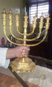 Menorah for Men Aluminum Menorah Other <b>Candle</b> Holders Lanterns & <b>Candle</b> Jars - Product Image 4