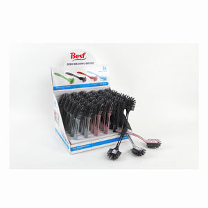 Cepillo para lavar platos gris rosa de mano ecológico de alta calidad, soporte de Material PP, el mejor producto de limpieza para un uso fácil en la cocina - Product Image 2