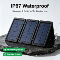 Panneau solaire pliable 60W, laminé ETFE, 24% d'efficacité élevée, USB-C PD, IP67, pour camping-car