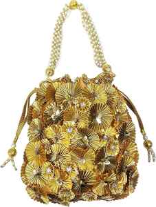 Bolso Potli con bordado Gota hecho a mano para mujer, bolso Potli a juego con traje pakistaní para mujer, regalo para bodas y Sangeet. - Product Image 5