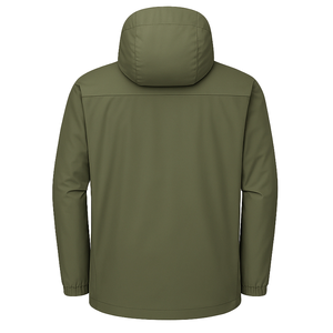 Nouveau 2026 personnalisé hommes automne à capuche matelassé veste imperméable coupe-vent respirant enduit toile tissé tissu sport avant - Product Image 3