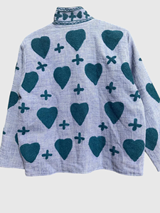 Veste à col roulé en tricot avec motif cœur brodé à la main, manches longues, taille plus, vêtements d'automne pour femmes - Product Image 4