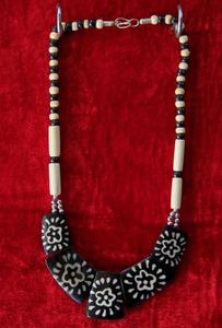 Collares de cuentas de hueso hechos a mano Joyería de estilo tribal natural Collares de cuentas de hueso étnico Diseños bohemios y tribales hechos a mano - Product Image 3