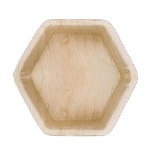 Assiettes hexagonales biodégradables en feuille de palmier Areca pour des solutions de vaisselle écologiques et jetables sûres - Product Image 1