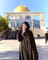 Haut droit en satin brodé authentique pour femme, style palestinien, orné de cristaux, motifs artistiques traditionnels vintage