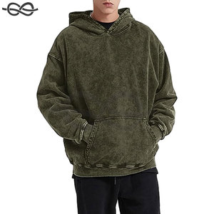 Sudadera con capucha de algodón Vintage para hombre, Jersey Retro básico holgado a la moda, ropa de calle con estampado en relieve, sudadera informal con capucha de invierno - Product Image 2
