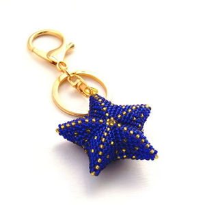 Porte-clés brodé perlé brodé de haute qualité porte-clés perlé de créateur de fantaisie pour au prix de gros pour l'exportation depuis l'Inde - Product Image 1