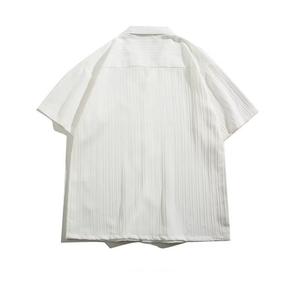 เสื้อคิวบาผู้ชายผ้าคอตตอนเนื้อนุ่มใส่สบายเสื้อคิวบาคอตตอนแขนสั้นคอตตอนปกคิวบาสำหรับผู้ชาย - Product Image 3