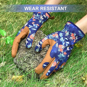 ถุงมือทำงานเพื่อความปลอดภัยในสวนทำจากหนังไมโครไฟเบอร์สำหรับผู้หญิงถุงมือป้องกันพร้อมโลโก้ออกแบบได้ตามต้องการ - Product Image 6