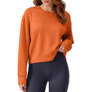 Trendy Women Crop <b>Top</b> Sweatshirt Soft Pullover Casual Wear Women Casual Pullover Crop <b>Top</b> Sweatshirt - Product Image 1