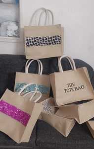 Sac fourre-tout en jute laminé avec fermeture éclair résistante à l'eau, personnalisé avec logo, idéal pour les courses – Offre spéciale - Product Image 5