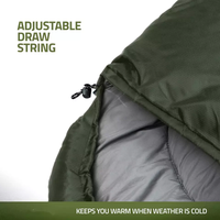 Sac de couchage rectangulaire pliable 3 saisons en polyester personnalisable de haute qualité, super long, pour le camping, vente en gros depuis le Bangladesh