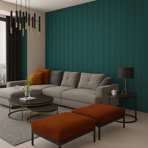 Paneles de pared de plástico respetuosos con el medio ambiente, diseño elegante, aislamiento acústico impermeable para casas modernas, apartamentos, comedores, salas de estar - Product Image 1