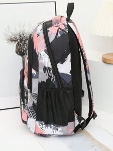 Customized Lightweight Korean Style Unisex <b>Backpack</b> Simple Fashionable Casual College Middle School Design Polyester Letter - Product Image 4