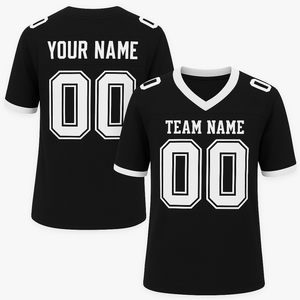 Maillots de football américain personnalisés imprimés par sublimation, ensemble à manches courtes, 100% polyester, maille respirante, extensible dans les quatre sens - Product Image 5